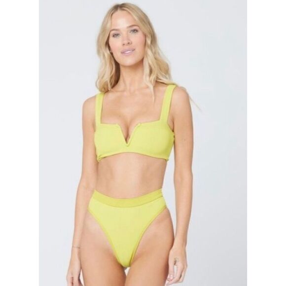 New. L*SPACE yellow bikini top. Small. Retails $99 - Picture 6 of 11
